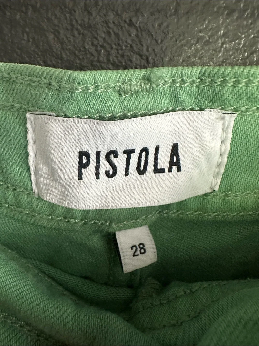 Pistola Penny Crop High Rise Wide Leg Jeans Avocado Green Size 28 Anthropologie - Picture 10 of 13